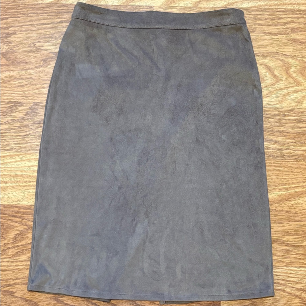 Women’s Dark Taupe Faux Suede Pencil Skirt by Forever 21